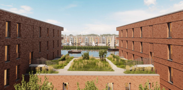 Greifswald Rendering Perspektive Dachgarten